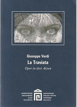 Bild des Verkufers fr Programmheft Giuseppe Verdi LA TRAVIATA Premiere 30. Mai 1998 Spielzeit 1997 / 98 Heft 9 zum Verkauf von Programmhefte24 Schauspiel und Musiktheater der letzten 150 Jahre