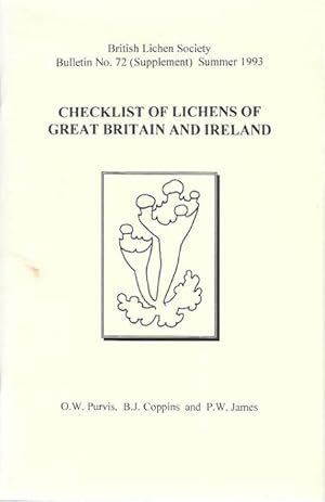 Immagine del venditore per Checklist of Lichens of Great Britain and Ireland venduto da PEMBERLEY NATURAL HISTORY BOOKS BA, ABA