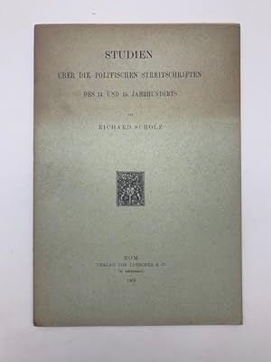 Bild des Verkufers fr Studien uber die politischen Streitschriften des 14. und 15. Jahrhunderts zum Verkauf von Coenobium Libreria antiquaria