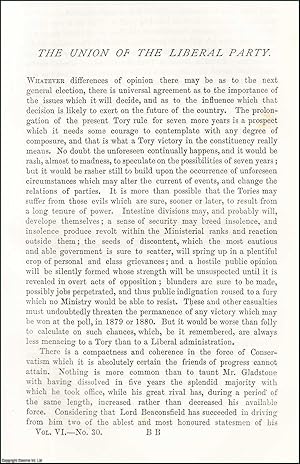 Imagen del vendedor de The Union of The Liberal Party. An original article from the Nineteenth Century Magazine, 1879. a la venta por Cosmo Books