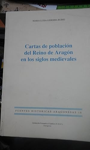 Bild des Verkufers fr CARTAS DE POBLACIN DEL REINO DE ARAGN EN LOS SIGLOS MEDIEVALES (Zaragoza, 1991) zum Verkauf von Multilibro