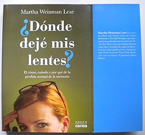 Seller image for Dnde dej mis lentes? El cmo y por qu de la prdida normal de la memoria for sale by Libreria Ninon