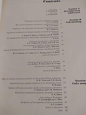 Bild des Verkufers fr Coke in Ironmaking proceedings of the conference on coke in ironmaking organized by the Iron and Steel Institute and the institute of fuel and held at the Bloomsbury Centre Hotel London 10 11 December 1969 zum Verkauf von John Blanchfield