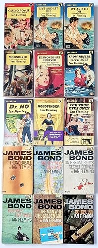 Imagen del vendedor de Ian Fleming - A set of fourteen UK first edition titles Comprising of - Casino Royale, Live and Let Die, Moonraker, Diamonds Are Forever, From Russia With Love, Dr. No, Goldfinger, For Your Eyes Only (short stories inc. From A View To A Kill, Quantum of Solace), Thunderball, The Spy Who loved Me, On Her Majesty's Secret Service, You Only Live Twice, The Man with the Golden Gun, Octopussy and The Living Daylights - Ian Fleming a la venta por West Hull Rare Books - P.B.F.A.