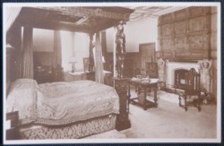 Seller image for Knebworth Postcard Queen Elizabeth's Bedroom Real Photo for sale by Postcard Anoraks