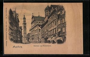 Bild des Verkufers fr Ansichtskarte Augsburg, Rathaus und Perlachthurm zum Verkauf von Bartko-Reher