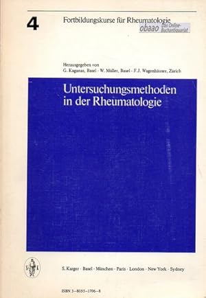 Bild des Verkufers fr Untersuchungsmethoden in der Rheumatologie zum Verkauf von obaao - Online-Buchantiquariat Ohlemann