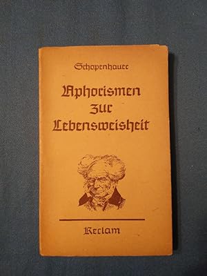 Seller image for Aphorismen zur Lebensweisheit. Schopenhauer. Mit Schopenhauers Portr. [Titelb.] u. e. Vorw. von O. F. Damm / Reclams Universal-Bibliothek ; Nr 5002, 5003 for sale by Antiquariat BehnkeBuch