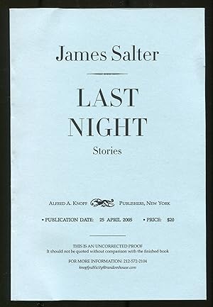 Seller image for Last Night for sale by Between the Covers-Rare Books, Inc. ABAA