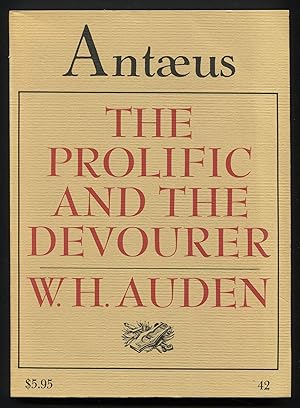 Seller image for Antaeus - No. 42, Summer, 1981: The Prolific and the Devourer for sale by Between the Covers-Rare Books, Inc. ABAA