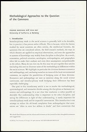 Seller image for Offprint: Methodological Approaches to the Question of the Commons for sale by Diatrope Books