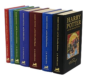 Seller image for Harry Potter, complete set of the collector's deluxe editions: Philosopher's Stone, Chamber of Secrets, Prisoner of Azkaban, Goblet of Fire, Order of the Phoenix, Half-blood Prince, and Deathly Hallows for sale by Burnside Rare Books, ABAA