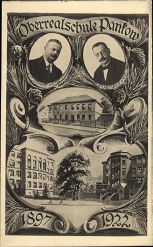 Ansichtskarte / Postkarte Berlin Pankow, Oberrealschule 1897-1922, Schulgebäude, Direktor Schnell...