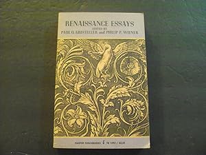 Seller image for Renaissance Essays sc Paul Kristeller,Philip Wiener 1968 1st Ed Harper Torchbook for sale by Joseph M Zunno