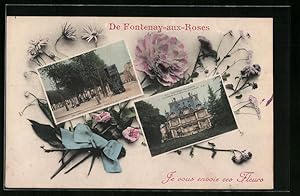 Image du vendeur pour Carte postale Fontenay-aux-Roses, le Chateau Boucicaut vu den Jardins, Place de la Mairie mis en vente par Bartko-Reher