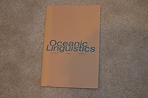 Oceanic Linguistics - volume XX - number 2 - winter 1981