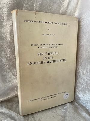 Bild des Verkufers fr Einfhrung in die endliche Mathematik zum Verkauf von Antiquariat Jochen Mohr -Books and Mohr-