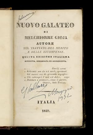 Nuovo galateo [.] Quinta edizione italiana, riveduta, corredata ed accresciuta. [Parte prima - pa...