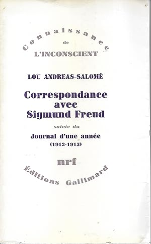 Seller image for Correspondance avec Sigmund Freud suivi du journal d'une anne (1912 - 1913). for sale by Librairie Seigneur