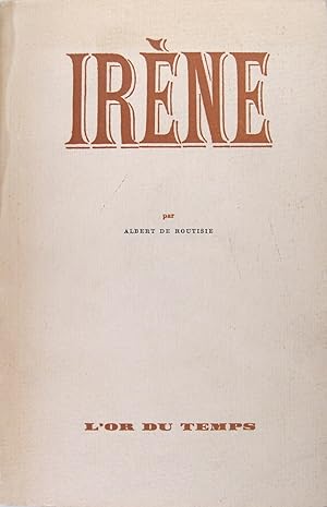 Image du vendeur pour Irne. mis en vente par Philippe Lucas Livres Anciens