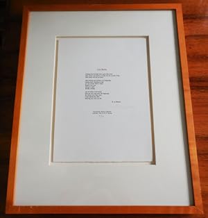 Late Spring (Signed Limited Poetry Broadside)