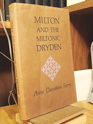 Immagine del venditore per Milton and the Miltonic Dryden venduto da Henniker Book Farm and Gifts