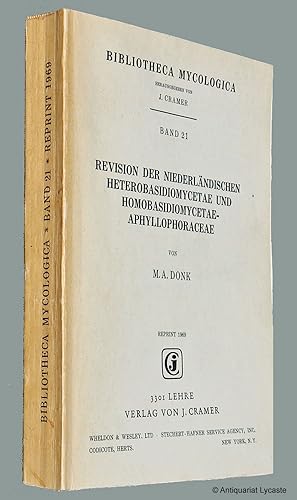 Bild des Verkufers fr Revision der niederlndischen Heterobasidiomycetae und Homobasidiomycetae-Aphyllophoraceae (2 Teile in 1 Band). zum Verkauf von Antiquariat Lycaste