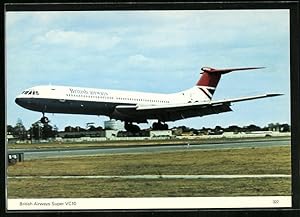 Immagine del venditore per Ansichtskarte Flugzeug Super VC10 bei der Landung, British Airways venduto da Bartko-Reher