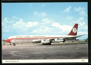 Ansichtskarte Flugzeug Boeing 707 der Dan-Air vor dem Start