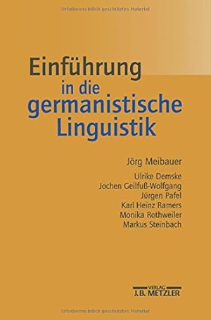 Bild des Verkufers fr Einfhrung in die germanistische Linguistik zum Verkauf von Gabis Bcherlager