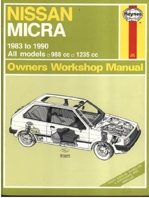 Bild des Verkufers fr Nissan Micra Owner's Workshop Manual zum Verkauf von WeBuyBooks