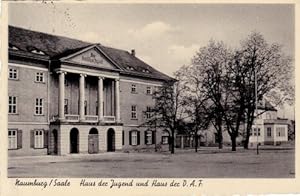 Seller image for Haus der Jugend und Haus der D.A.F. Ansichtskarte in Photodruck. Rckseite in Kurzschrift beschrieben, abgestempelt Naumburg 20.04.1940. for sale by Antiquariat Heinz Tessin