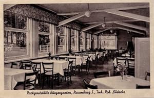 Seller image for Parkgaststtte Brgergarten, Inh. Rob.Ldecke. Ansichtskarte in Photodruck. Rckseite in Kurzschrift beschrieben, abgestempelt Naumburg 06.04.1942. for sale by Antiquariat Heinz Tessin