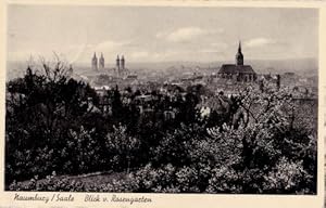 Seller image for Blick vom Rosengarten. Ansichtskarte in Photodruck. Rckseite in Kurzschrift beschrieben, abgestempelt Naumburg 19.07.1940. for sale by Antiquariat Heinz Tessin