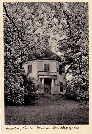 Seller image for Motiv aus dem Brgergarten. Ansichtskarte in Photodruck. Rckseite in Kurzschrift beschrieben, abgestempelt Naumburg 13.11.1940. for sale by Antiquariat Heinz Tessin