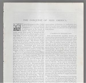 Seller image for The Conquest Of Arid America for sale by Legacy Books II