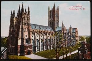 Canterbury Cathedral Kent Vintage 1914 LOCAL PUBLISHER