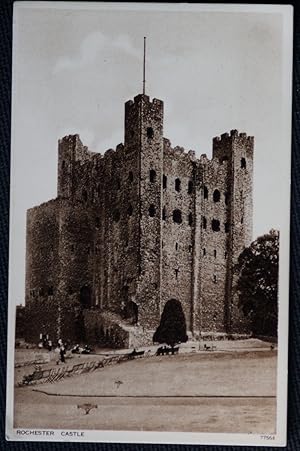 Rochester Castle Postcard Kent Vintage View Sepia Toned Kent Publisher