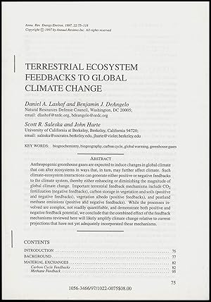 Seller image for Offprint: Terrestrial Ecosystem Feedbacks to Global Climate Change for sale by Diatrope Books