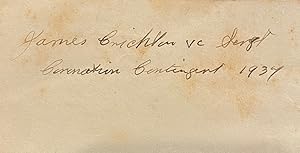 Signature of James Crichton VC