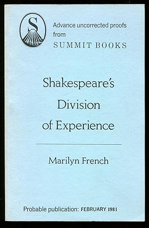 Immagine del venditore per Shakespeare's Division of Experience venduto da Between the Covers-Rare Books, Inc. ABAA
