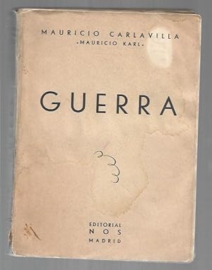 Imagen del vendedor de GUERRA a la venta por Desvn del Libro / Desvan del Libro, SL