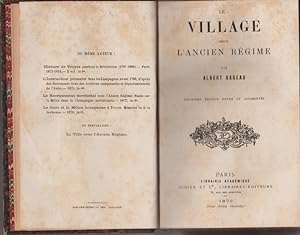 Seller image for LE VILLAGE SOUS L'ANCIEN REGIME for sale by Librairie l'Aspidistra