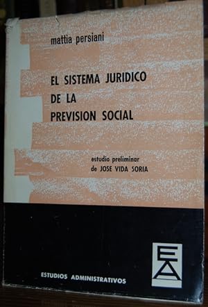 Immagine del venditore per EL SISTEMA JURIDICO DE LA PREVISION SOCIAL venduto da Fbula Libros (Librera Jimnez-Bravo)