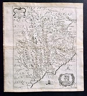 ORIGINAL 17th CENTURY MAP OF MONMOUTHSHIRE