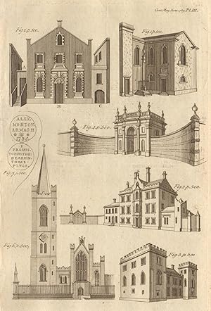 [Fig 1. Monument for Thomas Rundle, Bishop of Derry, ob. 1743, in Dublin. Fig 2. Elevation of the...