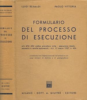 Seller image for Formulario del processo di esecuzione for sale by Biblioteca di Babele