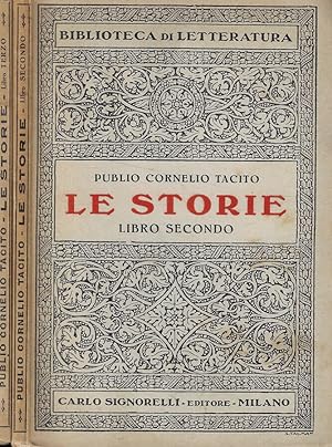 Bild des Verkufers fr Le storie Libro secondo- Libro terzo zum Verkauf von Biblioteca di Babele