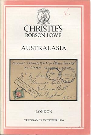 Seller image for (28 Oct) Australasia., Includes Michael Burberry New Zealand postal history, William Mitchell N.S.W. and Purves Victoria. for sale by Pennymead Books PBFA