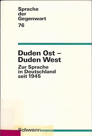 Immagine del venditore per Duden Ost - Duden West Zur Sprache in Deutschland seit 1945 venduto da avelibro OHG